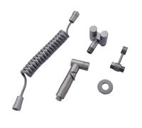 Set di spruzzatori for bidet da parete con valvola angolare, in lega di zinco, uno in due, for la pulizia dell'acqua, for accessori for WC da bagno(Gun gray suit)