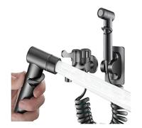 Set di spruzzatori for bidet da parete con valvola angolare in ottone, spruzzatore for la pulizia dell'acqua, uno in due, for accessori for WC da bagno(Gray)