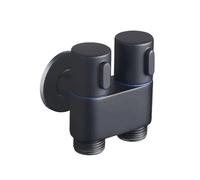 Set di spruzzatori for bidet e WC con doccia igienica, soffione doccia, valvola angolare, montaggio a parete, doppio rubinetto 'acqua G1/2, accessori for il bagno in lega di zinco(Black)