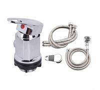 Set di spruzzatori per shampoo in lega di zinco con rubinetto miscelatore, rubinetto doccia G1/2 per lavabo da parrucchiere, tubo flessibile da 80 cm e staffa inclusi, argento