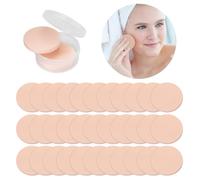 Set di spugne da trucco rotonde, 100 spugnette per cipria facciale per occhi, viso, spugne ultra morbide per uso bagnato e asciutto