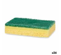 Set di spugne Giallo Verde Cellulosa Fibra abrasiva 10,5 X 6,7 X 2,5 cm