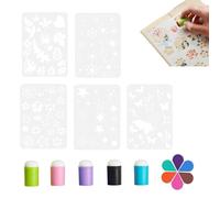 Set di spugne per pittura con le dita, strumenti da disegno con le dita, set di spugne da disegno, kit da disegno con le dita, tamponi per timbri 3 x 1,7 cm per timbratura, spugna da disegno per