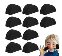 Set di spugne sintetiche per la strutturazione, ad alta densità, cuscinetti semicircolari per acrilico, , rivestimento da parete, stencil, viso e body art per bambini, adulti, maschi