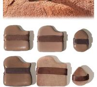 Set di spugnette per fondotinta, colore cioccolato, per fondotinta e fondotinta, mini spugnette per cipria, applicatori per tutta la pelle del viso (6 pezzi)