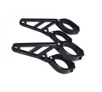 Set di staffe per fari HIGHSIDER CNC corto - nero per diametro 38-41 mm 1 set