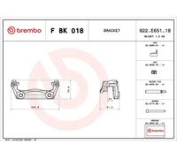 Set di staffe per pinza freno BREMBO F BK 018 SPRINTER 4-t Furgone 3 2018-2021