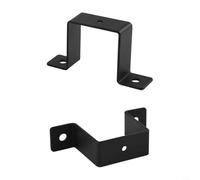 Set di staffe quadrate per il collegamento di tubi a ringhiere, scale e telai di porte in applicazioni interne ed esterne di edifici (2 pezzi da 5,1 cm)