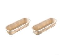 Set di stampi da forno rettangolari in silicone, set di stampi rettangolari per pane e pagnotta, resistenti al calore, per cucina domestica (bianco)