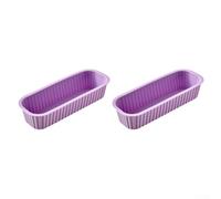 Set di stampi da forno rettangolari in silicone, set di stampi rettangolari per pane e pagnotta, resistenti al calore, per cucina domestica (viola)