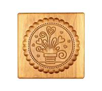 Set di stampi in legno per biscotti natalizi, strumento da forno per pan di zenzero e dolci, sicuro e facile da usare, motivi intricati per dolcetti accattivanti