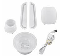 Set di stampi in resina per lampada a olio, stampo in silicone per lampada a uragano, stampi per resina epossidica, luci a LED, 3 pezzi con L retrò