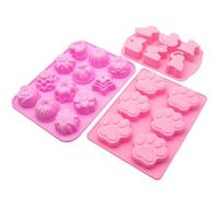 Set di Stampi in Silicone, 3 Forme per Cioccolatini, Caramelle, Ghiaccio e Gelatina, Antiaderente, Riutilizzabile e Senza BPA, Resistenti da -40°C a 230°C, Ideale per Dolci, Dessert e Progetti DIY