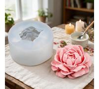 Set di stampi in silicone a forma di fiore per candele fai da te, cera, sapone, resina e colata epossidica, riutilizzabile, decorazione creativa per la casa e stampo regalo