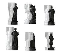 Set di stampi in silicone a scacchi per colata in resina di scacchi, C | Stampo per scacchi e scacchi, in silicone 3D, per colata in resina epossidica, giochi da tavolo per feste in famiglia
