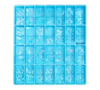 Set di stampi in silicone Domino con motivo a cuore colorato, per creare cioccolatini, resina impilabile, decorazione, candela romantica