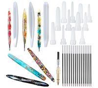 Set di stampi in silicone per penne stilografiche e penna a sfera a forma di penna a sfera in resina epossidica per ricariche di candela 22 pezzi