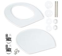 Set di stampi in silicone per sedile WC in resina epossidica, resistenti, chiusura silenziosa, a sgancio rapido, forma ovale, 35,5 cm
