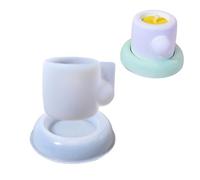 Set di stampi in silicone per tazza di caffè in resina Con piattini contenitore per candele epossidico Crafting Form San Valentino Produttore Regalo Stampo in Silicone Per Unici Bug Art Design