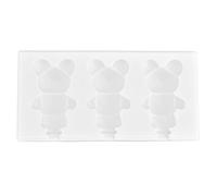 Set di stampi in silicone, stampo in silicone a griglia multipla per cake pop, ghiaccioli e cake pop. Strumento fai da te da (3-Pere)