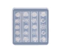 Set di stampi in silicone versatili per nail art 3D con design a fiori di rosa, ideali per artigianato e creazione di gioielli