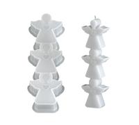 Set di stampi natalizi 3 in 1 con Babbo Natale, renna, angelo, pan di zenzero, uomo, strumento di cottura in silicone per decorazioni festive, stampi per cioccolatini, strumenti da forno