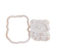 Set di stampi per biscotti a forma di orsetto, in silicone, per feste e celebrazioni