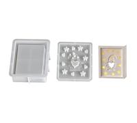 Set di stampi per biscotti in silicone di alta qualità con fiocco di neve, renna, motivo angelico, design facile da pulire, stampi per decorazioni natalizie