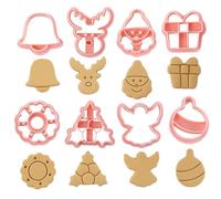 Set di stampi per biscotti natalizi, set di stampi per biscotti natalizi, 8 stampi per biscotti da festa per la pasticceria, stampi per biscotti, forniture per feste di festa con Babbo Natale, re