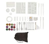Set di stampi per colla fai te, stampi in silicone, contagocce, bacchetta per mescolare, cucchiaini, kit di strumenti per realizzare ciondoli, gioielli e braccialetti