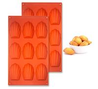 Set di stampi per Madeleines in silicone Teglia per torta fai da te Madeleine teglia Anti-aderente Vassoio Madeleine in silicone Stampi per sapone fatti a mano Vaschetta del ghiaccio 9 Cavite