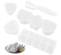 Set Di Stampi Per Onigiri, 5 Pezzi Stampo Per Sushi Per Onigiri, Stampo Per Onigiri Triangolare, Pressa Per Riso Onigiri Antiaderente, Facile Preparazione Di Onigiri Per Bambini, Adulti E Principianti
