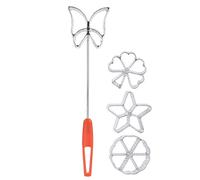 Set di stampi per pasticceria, 4 pezzi, durevoli, in lega di alluminio alimentare, per biscotti di Natale, waffle, dessert, Star Papilio, disegni di foglie di fiocchi di neve