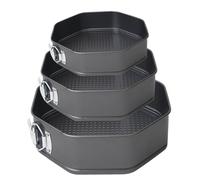 Set di stampi per pasticceria, set di stampi per pasticceria, 3 stampi a molla antiaderenti per la cottura, utensili da cucina per cheesecake, torta allo yogurt, muschio,