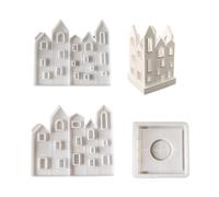Set di stampi per portachiavi in silicone robusto per casa alla moda forniture artigianali in resina epossidica lettera fascino per personalizzare la muffa delle caste della casa dei gioielli