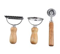 Set Di Stampi Per Ravioli 3 Pezzi Con Rullo In Legno