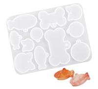 Set di stampi per Tag per Cani in Silicone - Pesce della di Ossa, stampi a Forma di Cuore a Forma di Cuore | Pets CHIEDAGNO CHIUSS Collar Name CHIAMATI, Kit PEDA EPOSSIO CATTO da Cat Cat CANTE,