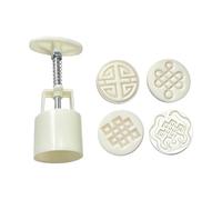 Set di stampi per torte a forma di luna con 4 piatti staccabili in ABS a forma di nodo cinese per cottura dessert cinese Tie Moons Cake Cast