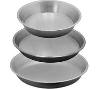 Set di Stampi per Tortiera in Alluminio, 20-32 cm, 3 o 6 Pezzi, per Pastiera Napoletana e Pizza (3, 32 CM)