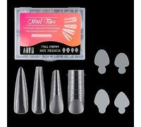 Set di stampi per unghie a forma di gel per unghie francese, formine di estensione per formare la copertura completa della fibra artificiale pizzo doppia forma per UV per le dita dei piedi