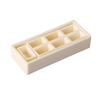 Set di stampi quadrati in allumina ad alta resistenza da 1 pezzo, crogioli da laboratorio da 100 mm e 115 mm for la fusione e l'analisi dei metalli(100x40x20mmx02)