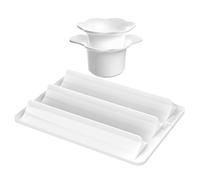 Set di stampi rotondi per cake pop, con stampino e spintore, non stampati in 3D, dimensioni 4,4 cm, kit di stampi da forno a doppia cavità ad alta capacità per feste, matrimoni, dessert a casa