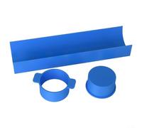 Set di stampi rotondi per cake pop, con vassoio da 22,9 cm, taglierina da 4,6 cm di diametro e stantuffo per forme uniformi, strumenti per la preparazione di dessert in plastica robusta (blu)