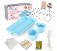 Set di stampi rotondi per cake popmould, con stampino e spintore stampati in 3D, facili da pulire, stampi da forno per dolci fatti in casa, per torte perfette, feste di compleanno e matrimoni