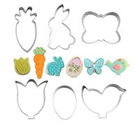 Set di Stampini per Biscotti - Stampo Antiaderente a Forma di Personaggi,Set da 6 Stampini Pasquali in Acciaio Inossidabile - Per Appassionati Di Cucina Fai Da Te, Dolci, Torte, Cioccolato, Caramelle