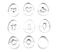 Set Di Stampini Per Biscotti - Strumenti Di Cottura In Acciaio Inossidabile, Kit Di Per Pressa Da 9 Pezzi | La Struttura In Metallo Fornisce Un Taglio Preciso Della Forma Per I Biscotti Di Past