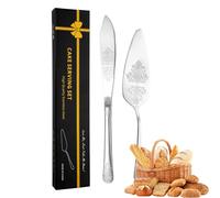Set di stampini per torta in acciaio inossidabile, set di taglio per torta nuziale | Affettatrice per torte decorativa e paletta per torte - Durevole set da taglio per con impugnatura ergonomica