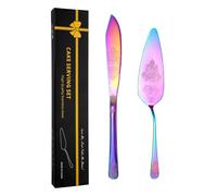 Set di stampini per torta in acciaio inossidabile, set di taglio per torta nuziale - Affettatrice per torte decorativa e paletta per torte,Durevole set da taglio per con impugnatura ergonomica p