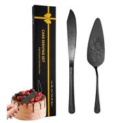 Set di stampini per torte e paletta per torte per uso domestico, utensili per tagliare in acciaio inossidabile - Taglierina decorativa per torta nuziale e spatola per torta | Durevole set da tag