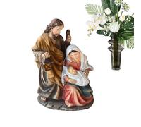 Set di statuette della natività | Ornamento religioso fatto a mano - Statuetta della natività per Natale, per le vacanze la casa, la chiesa e il tavolo il giardino il prato la porta